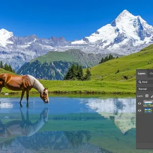 Add Image Reflection Creation, Mirroring and Realistic Surface Effects